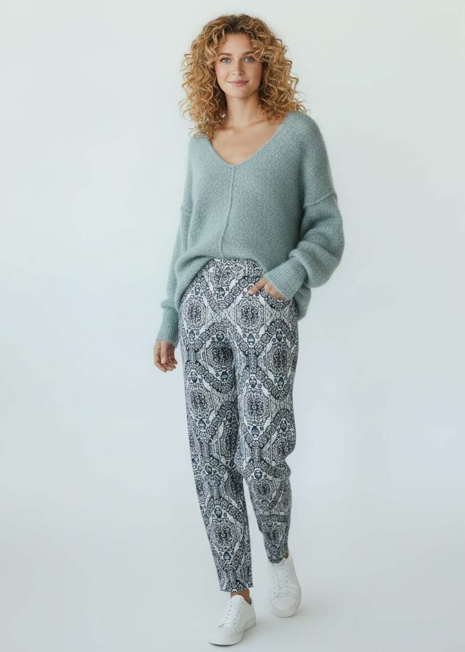 Free People Icing V-neck Sweater Spring Dust